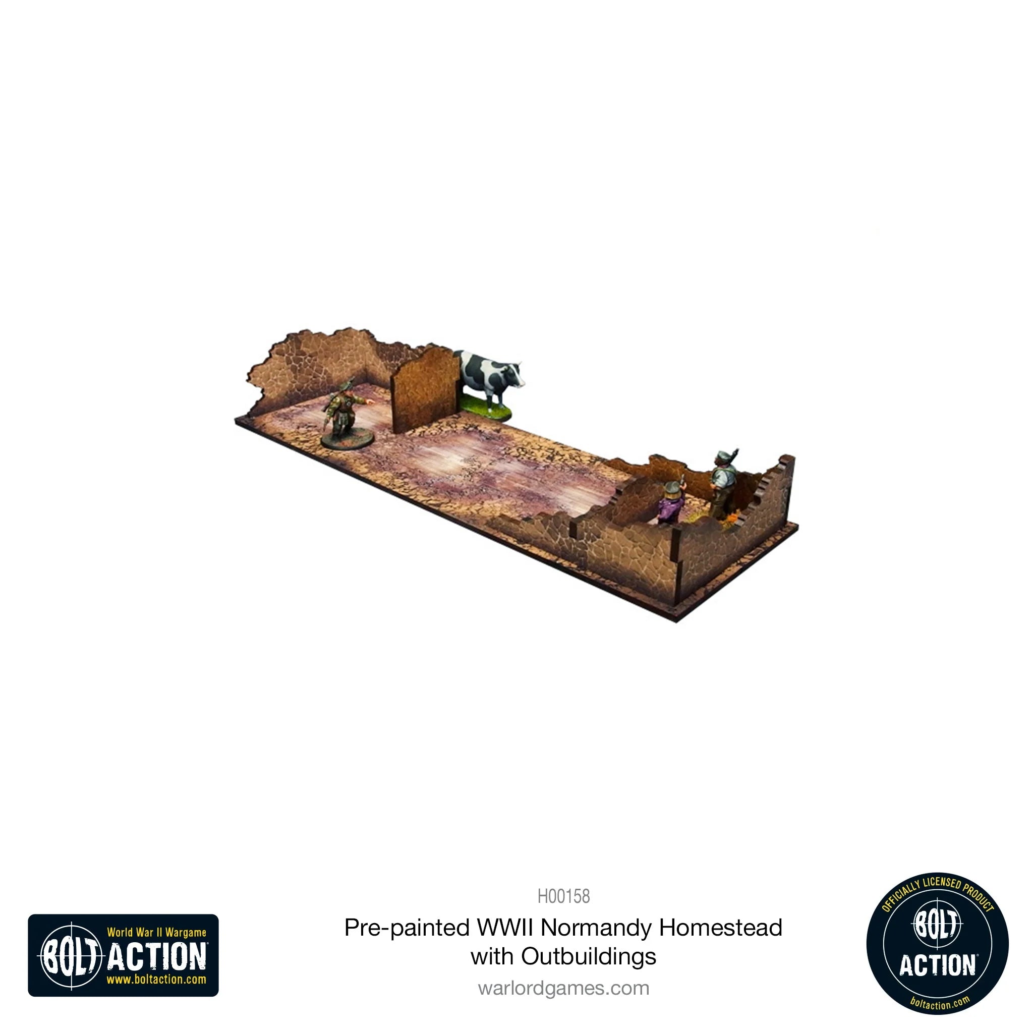 Bolt Action - Pre-painted WWII Normandy Homestead with Outbuildings