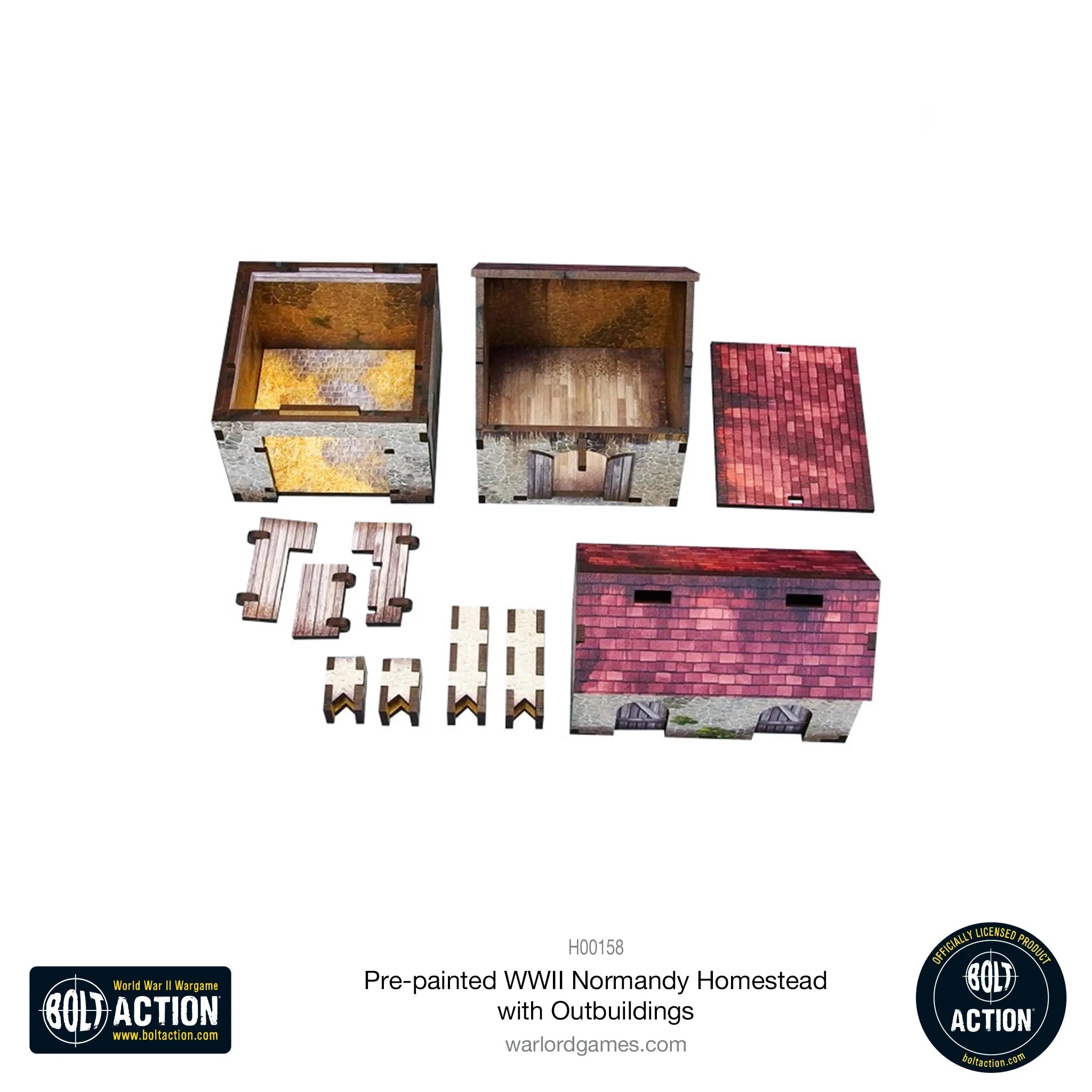 Bolt Action - Pre-painted WWII Normandy Homestead with Outbuildings