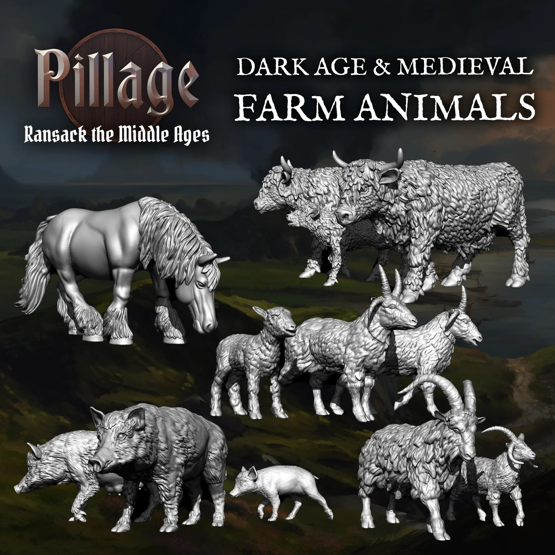 Victrix Limited - Medieval Farm Animals