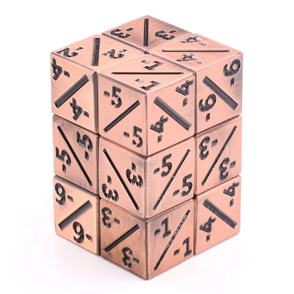 Negative Counter Dice - 12mm - Copper (10)