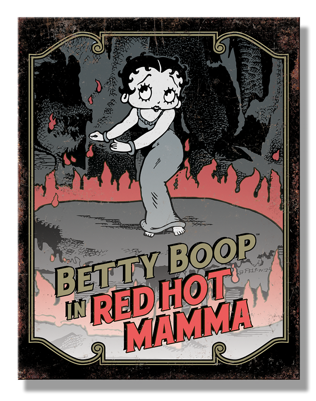 Metal Sign: Betty Boop Red Hot Mama