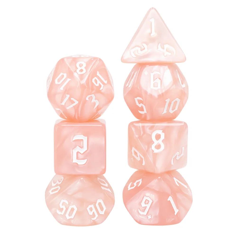 Beige - Pearl - 7ct Dice Set