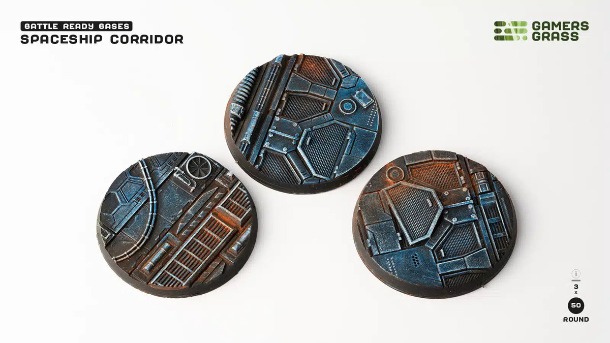 Gamers Grass - Battle Ready Bases - Spaceship Corridor - 50mm (3)
