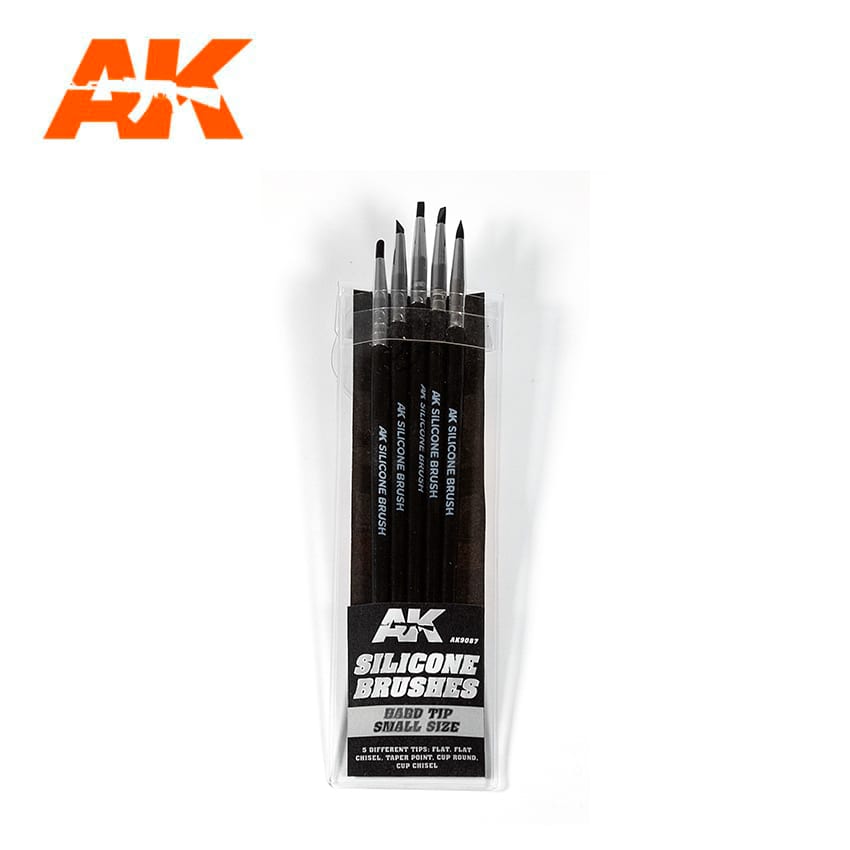 AK Interactive - Silicone Brushes - Hard Tip - Small - 5Pk