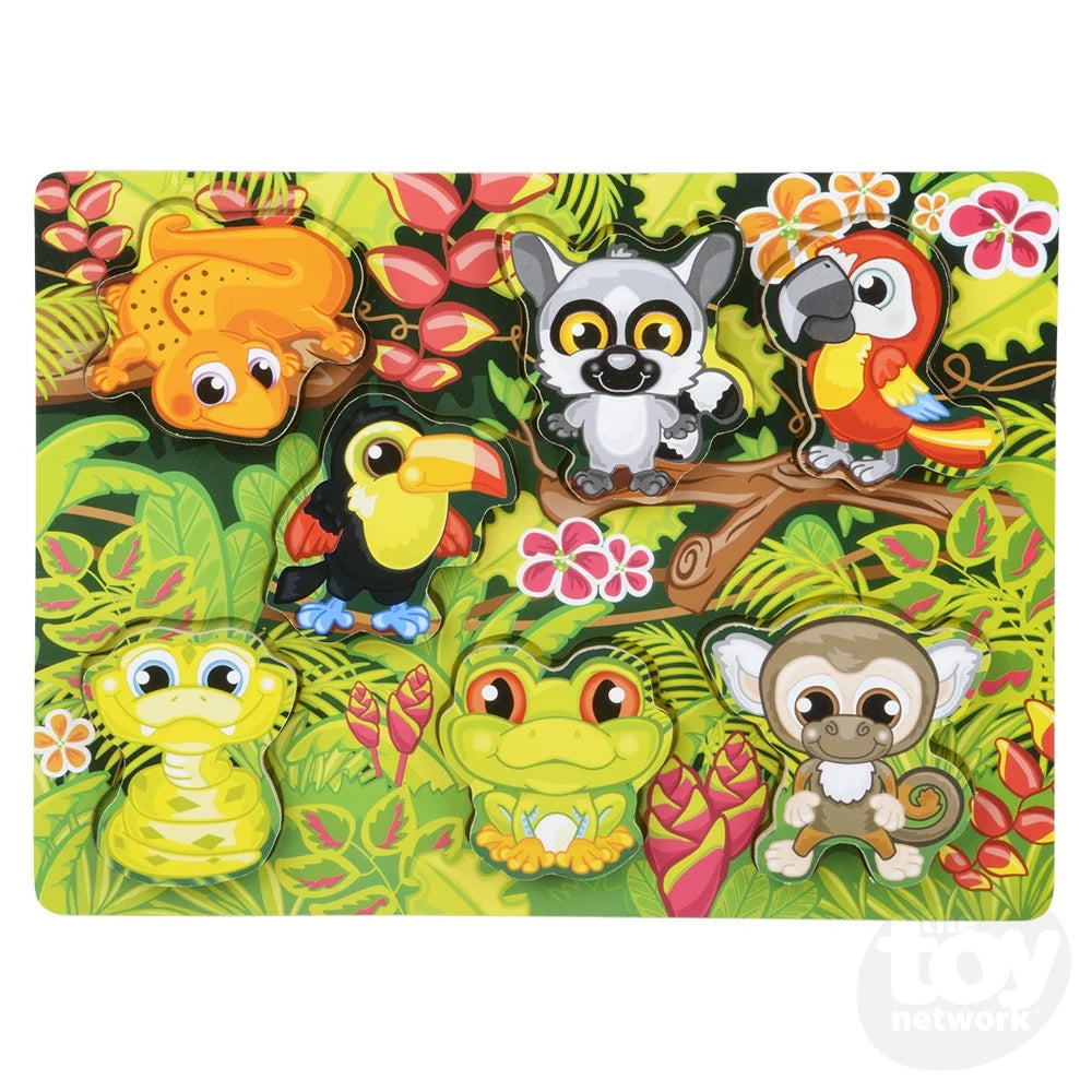 Chunky Rainforest Puzzle 7 PC 11.75" X 10.25"