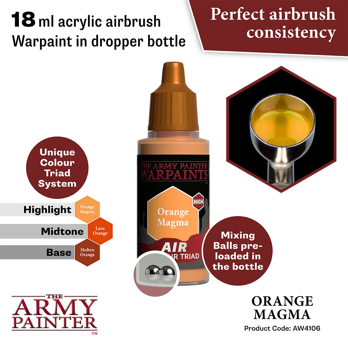 The Army Painter - Warpaints Air - Orange Magma