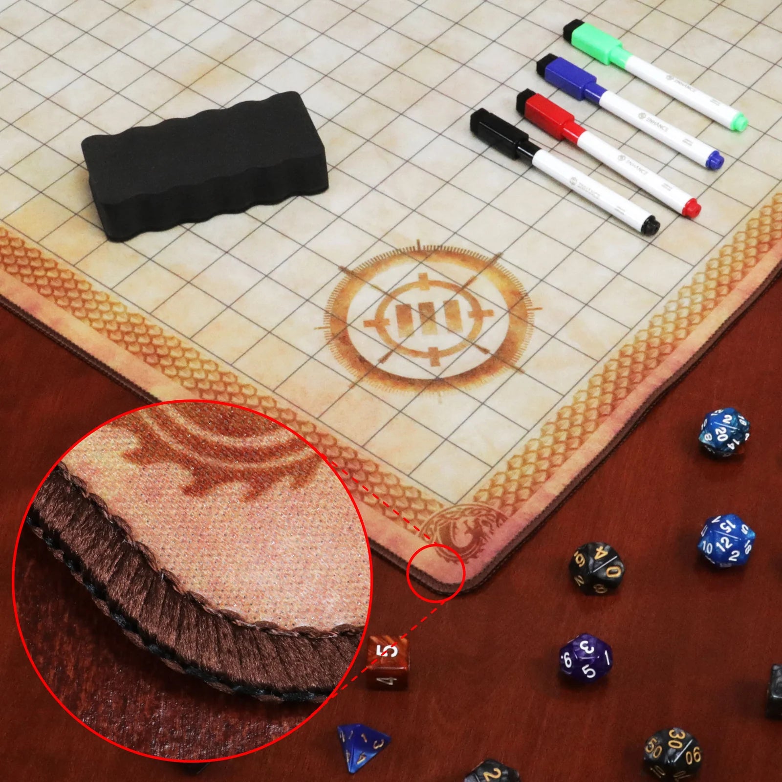 Enhance: Deluxe Rubber RPG Grid Mat Campaign Kit