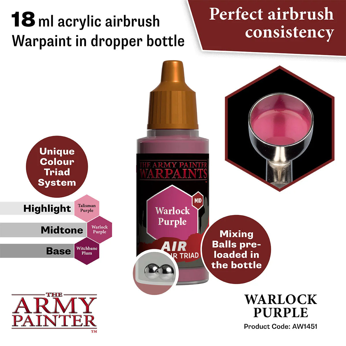 The Army Painter - Warpaints Air - Warlock Purple