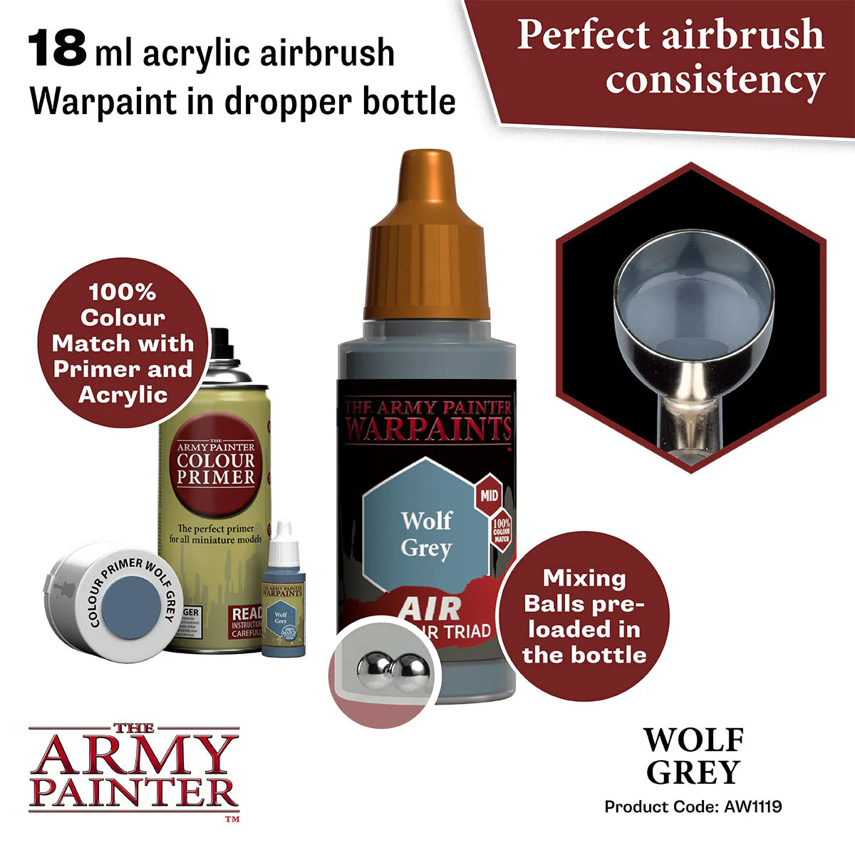 The Army Painter - Warpaints Air - Wolf Grey