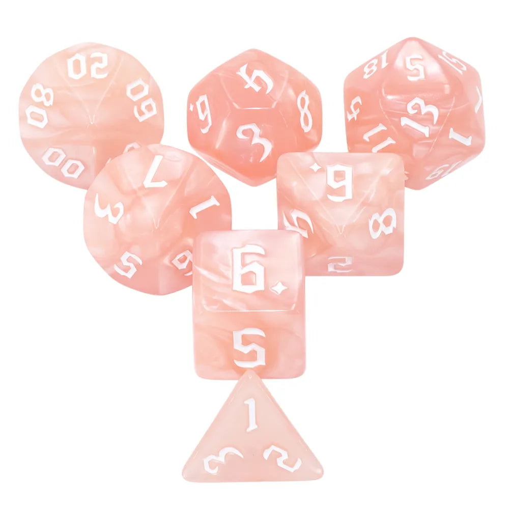 Beige - Pearl - 7ct Dice Set
