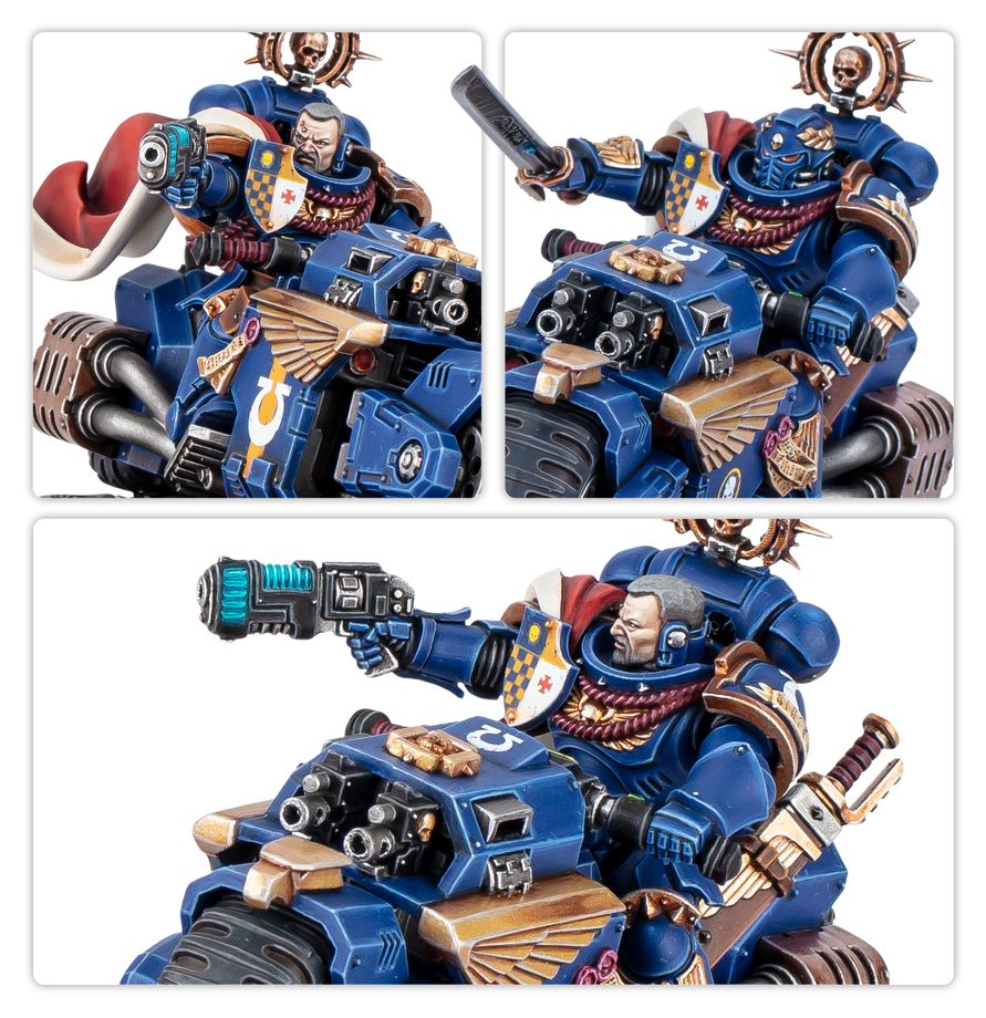 Warhammer 40K - Space Marines - Captain on Bike