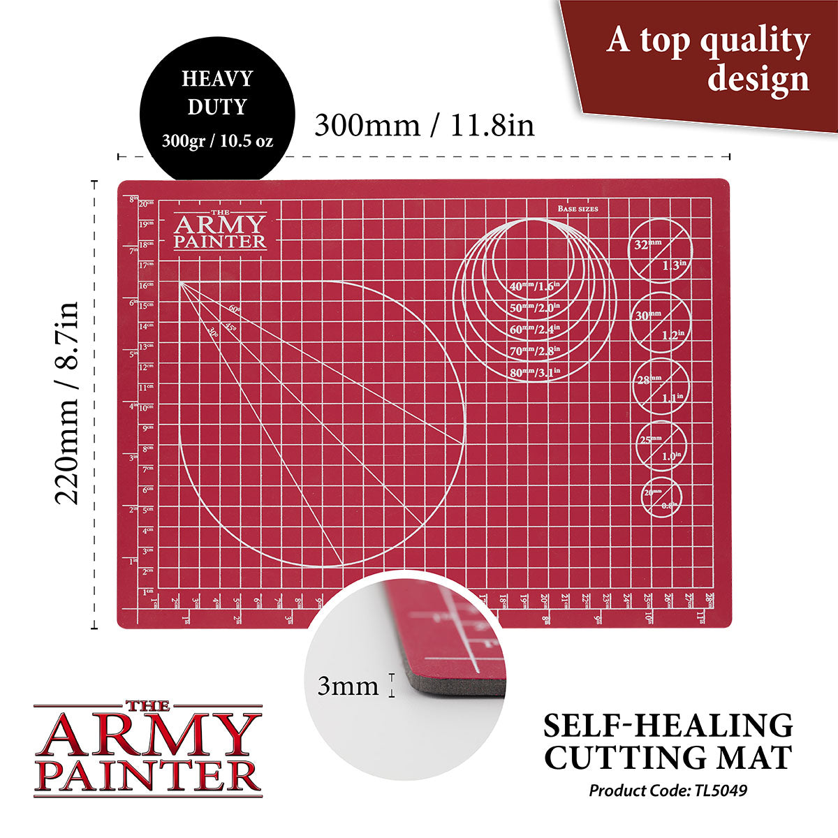 Army Painter - Cutting Mat (8.7in x 11.8in)