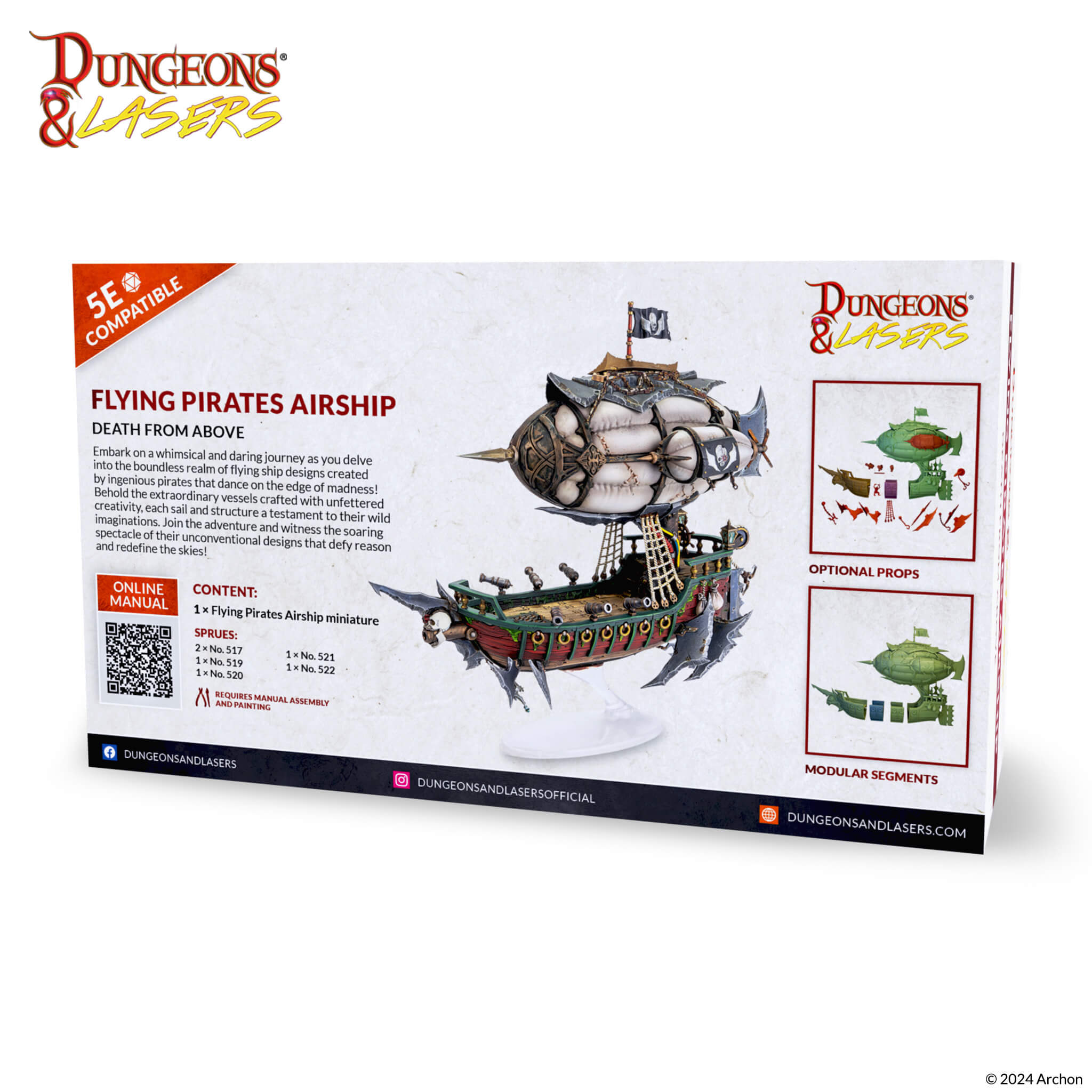 Archon Studio Dungeons and Lasers - Flying Pirates Airship