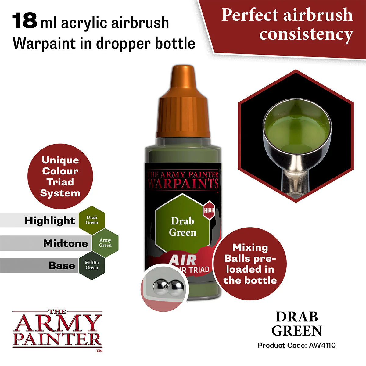 The Army Painter - Warpaints Air - Drab Green