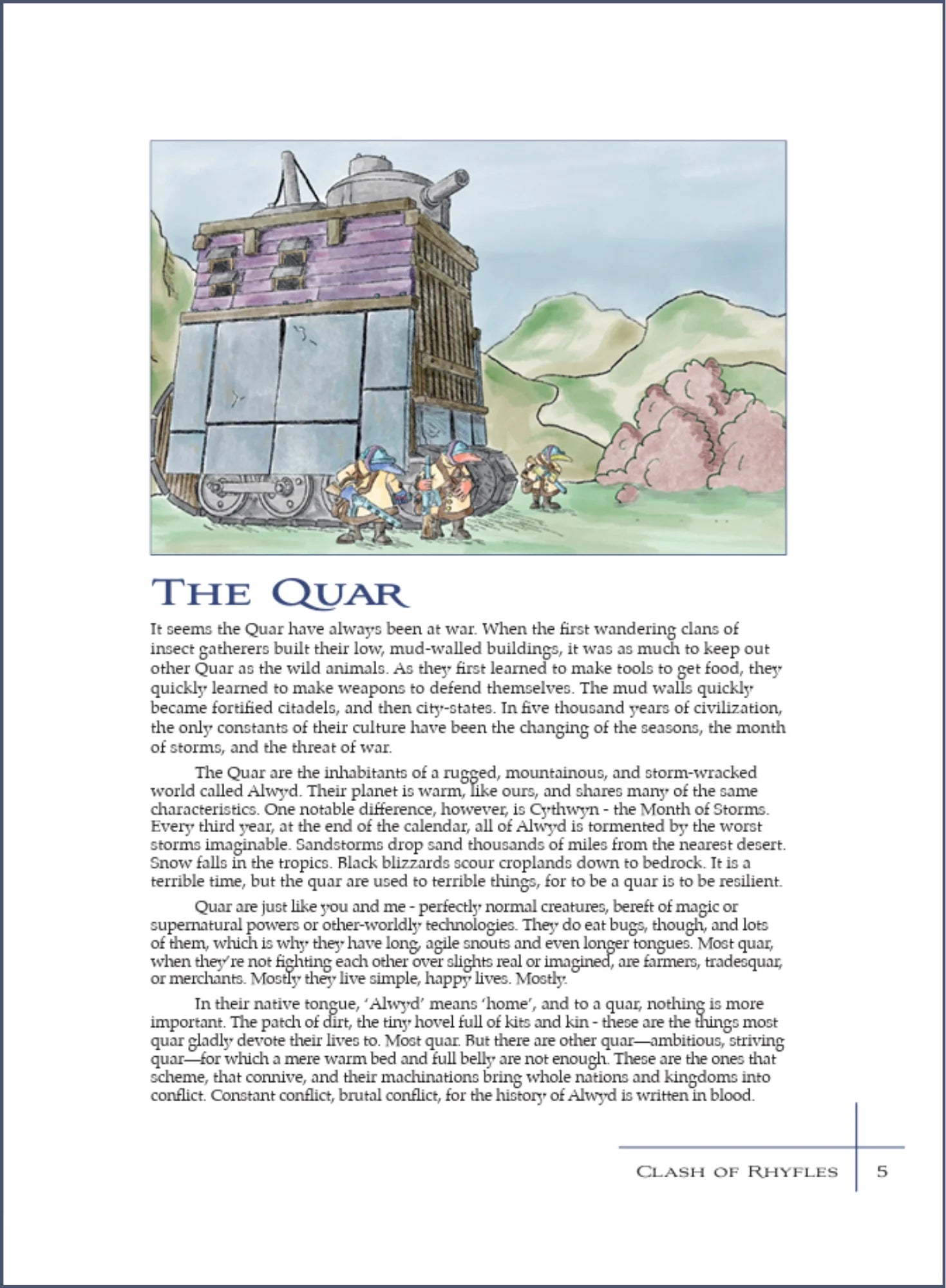 Quar: Clash of Rifles - Hardcover Rulebook