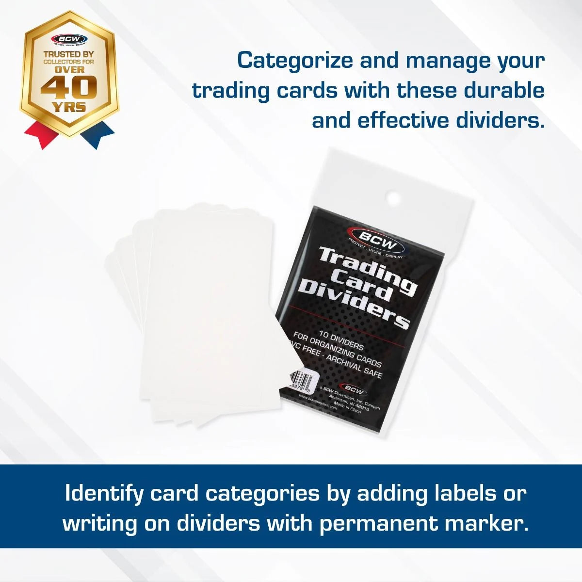 BCW Supplies - Trading Card Dividers