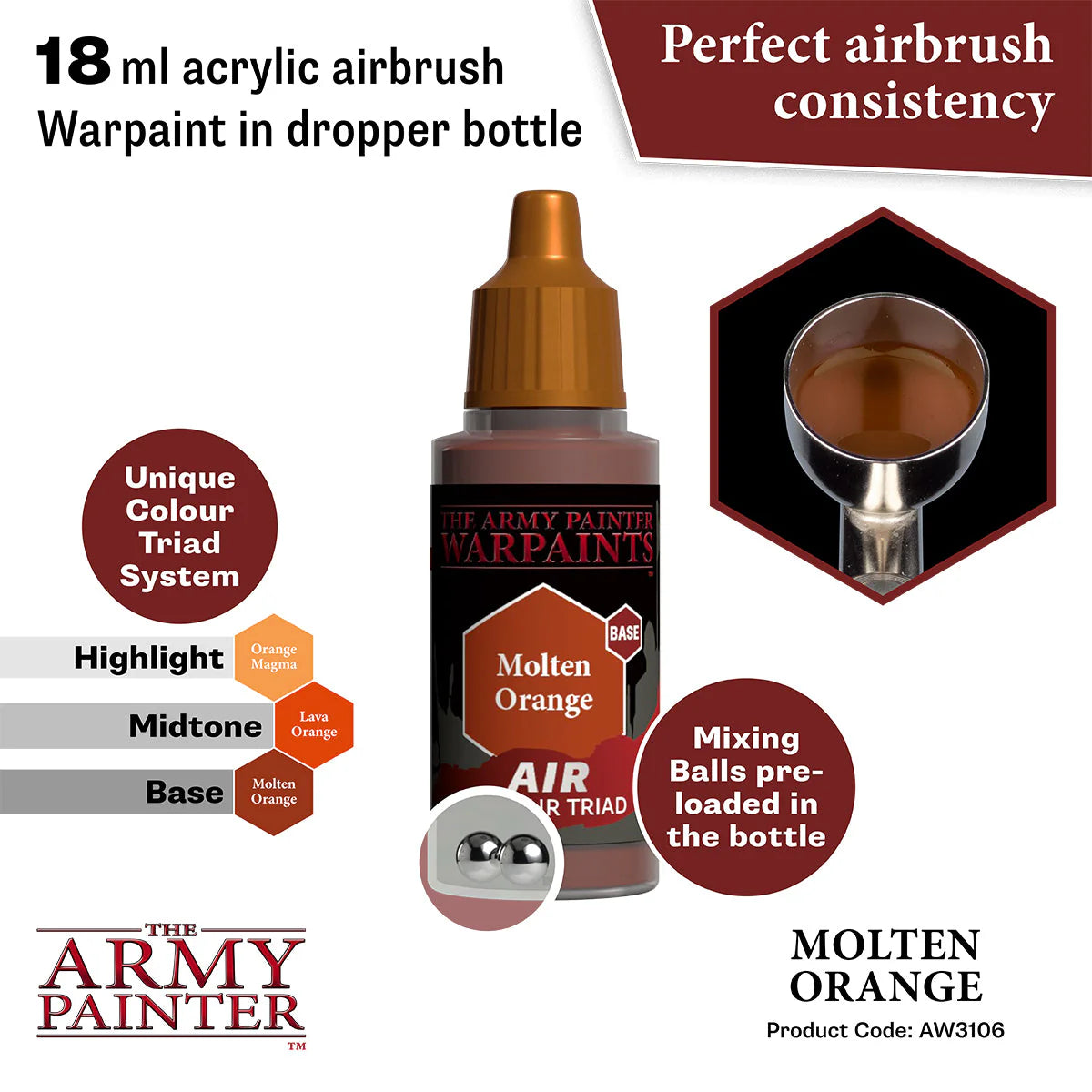 The Army Painter - Warpaints Air - Molten Orange