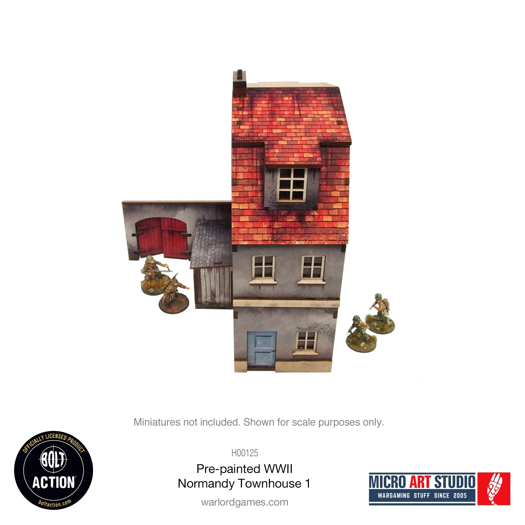 Bolt Action - Pre-painted WW2 Normandy Townhouse 1