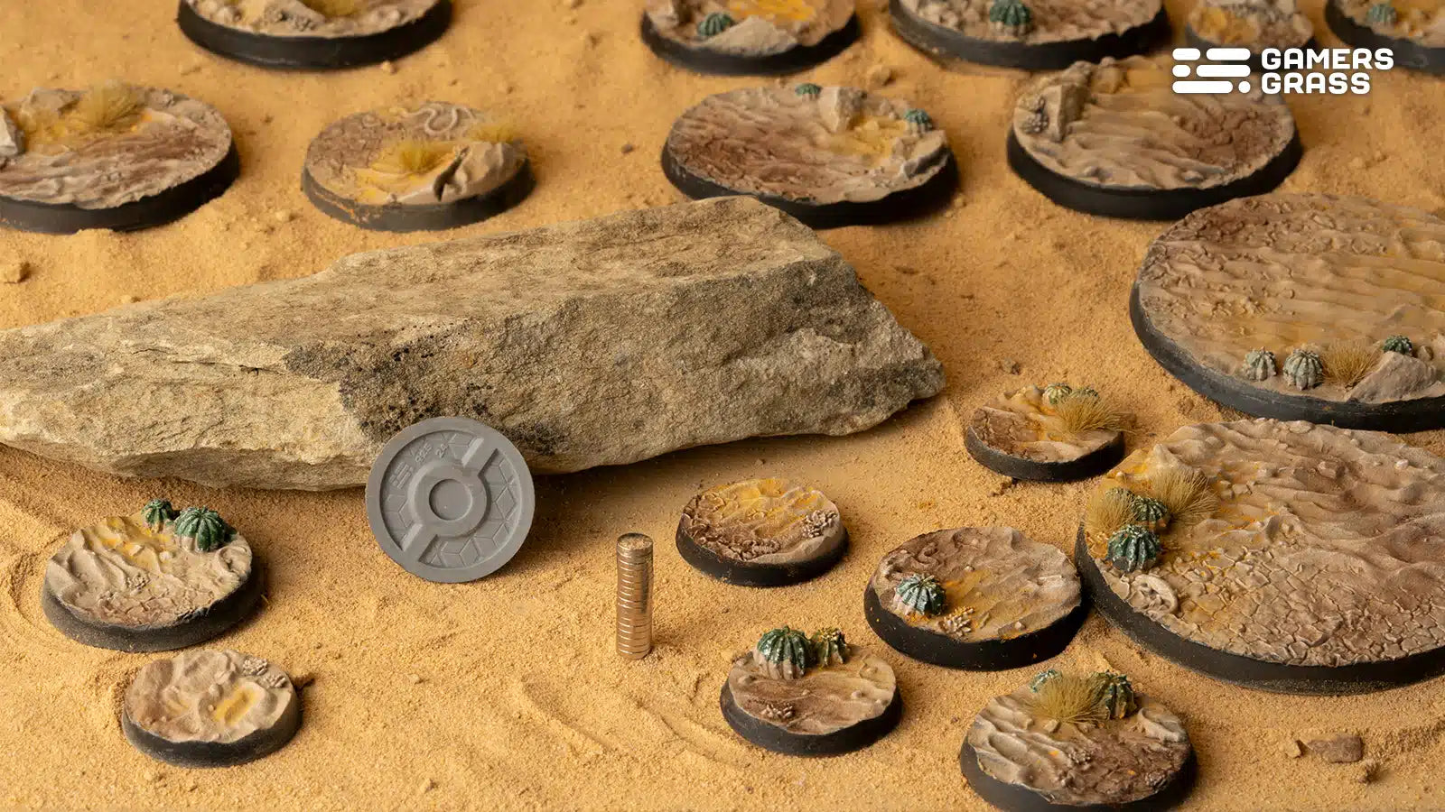 Gamers Grass - Battle Ready Bases - Deserts of Maahl - Round 25mm (x10)