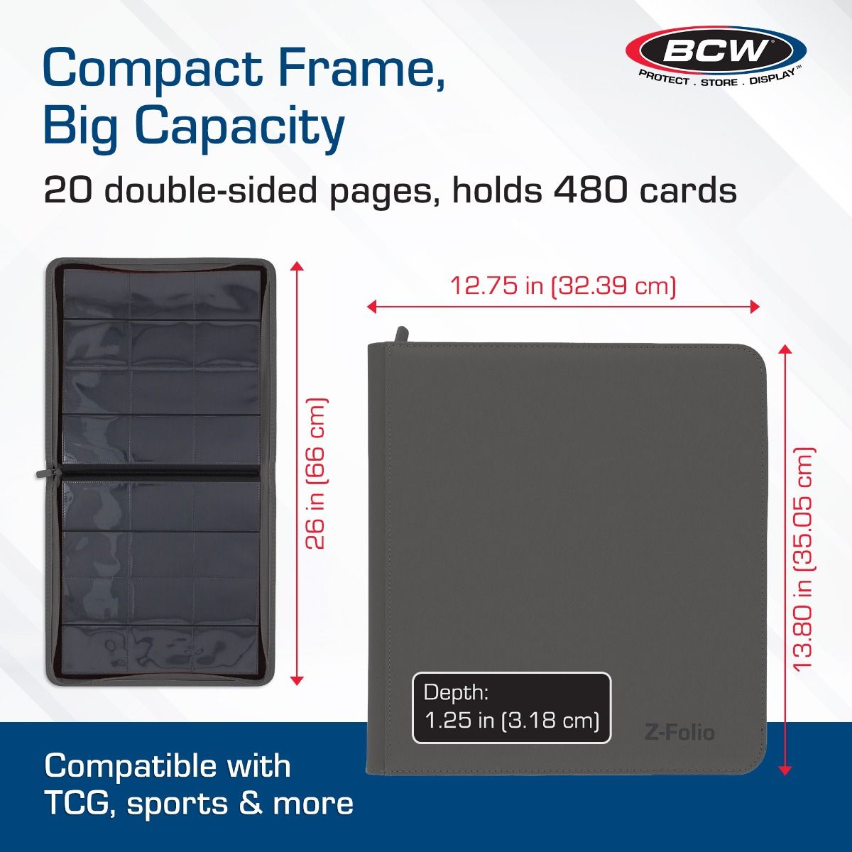 Z-Folio 12-Pocket LX Album - Gray