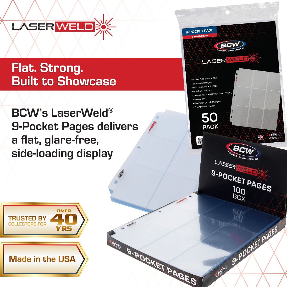 BCW - LaserWeld 9 Pocket Page Side Load (50 ct)