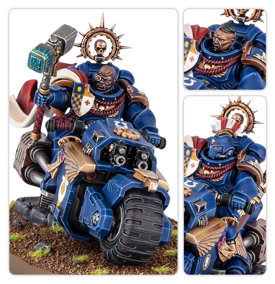 Warhammer 40K - Space Marines - Captain on Bike