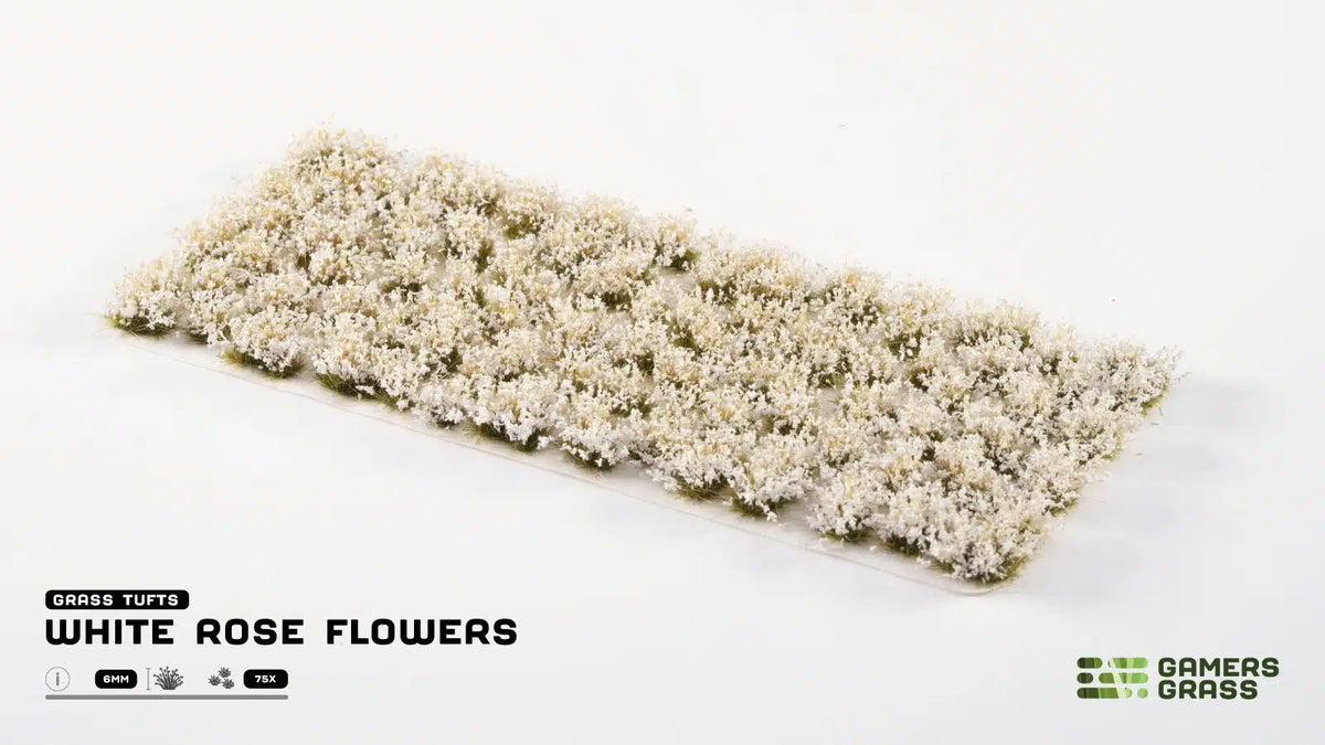 Gamers Grass - Special Tufts - White Rose Flowers