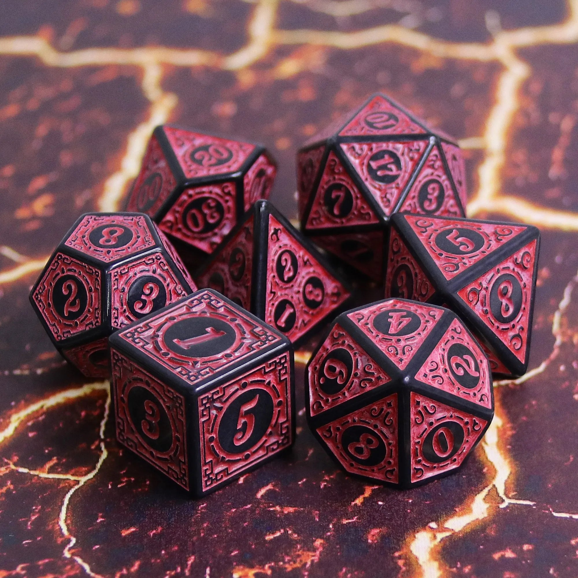 Magic Flame (Red) - 7ct Dice Set