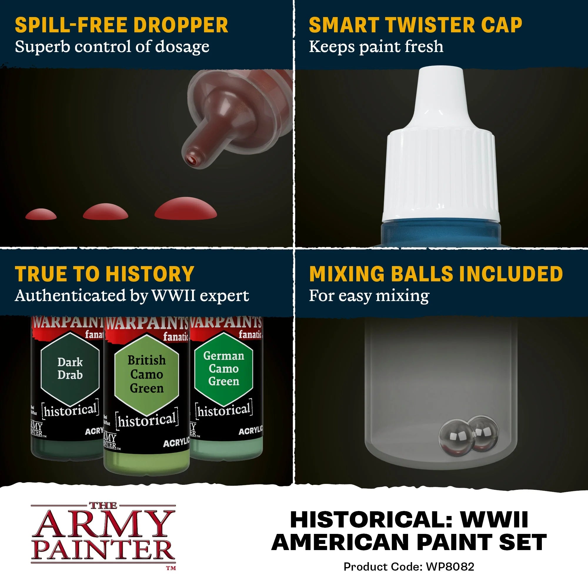 Army Painter - Warpaints Fanatic - World War II American Paint Set