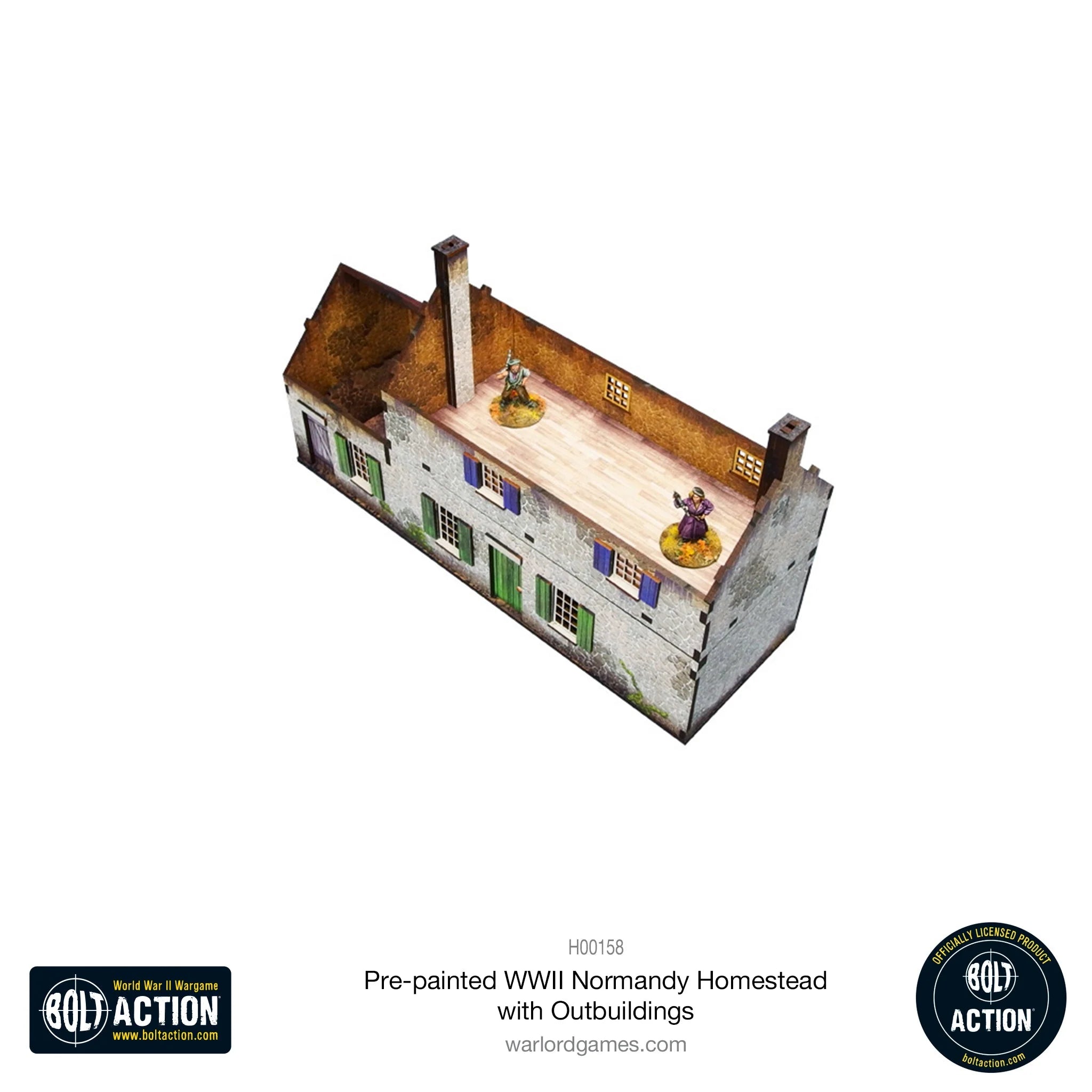 Bolt Action - Pre-painted WWII Normandy Homestead with Outbuildings
