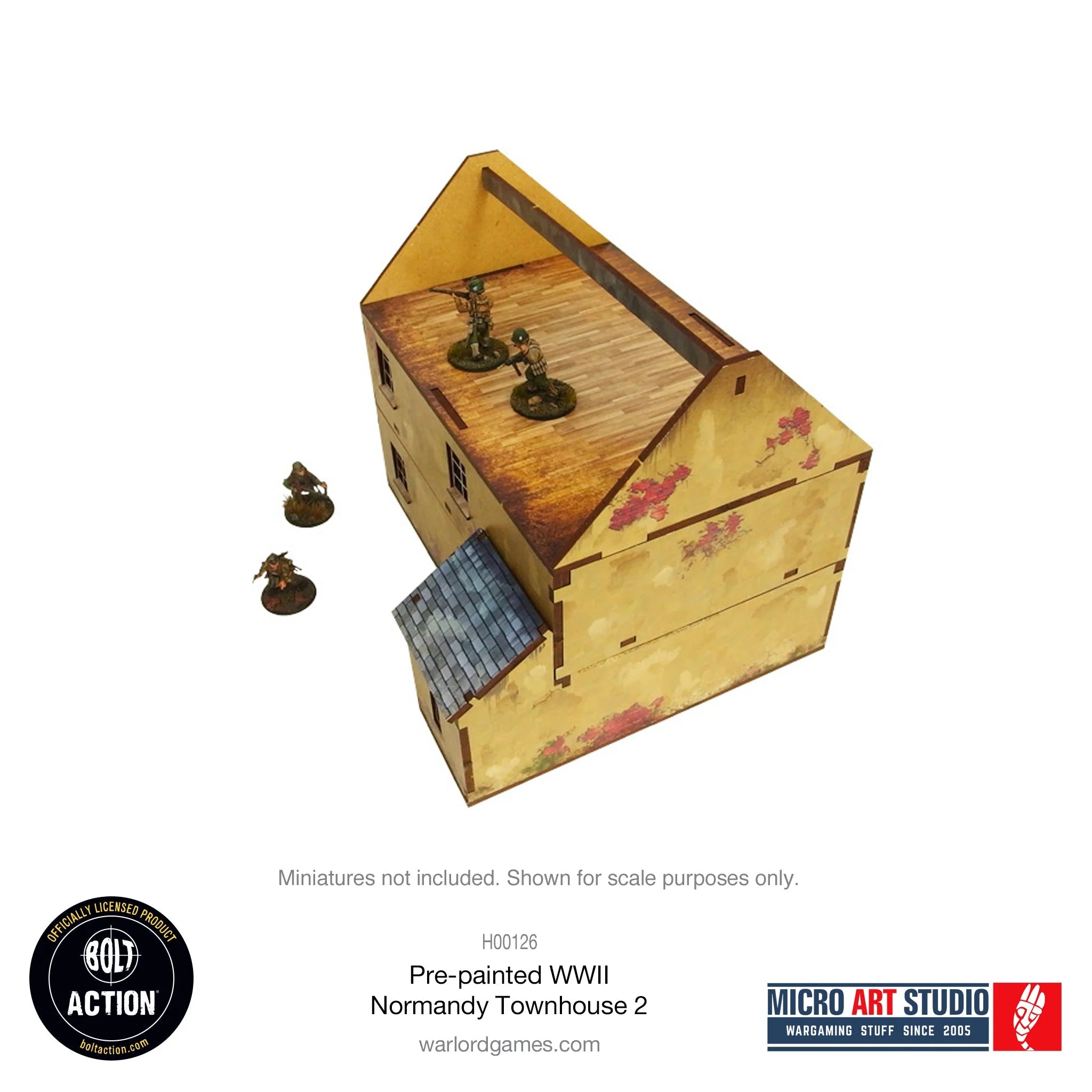 Bolt Action - Pre-painted WW2 Normandy Townhouse 2