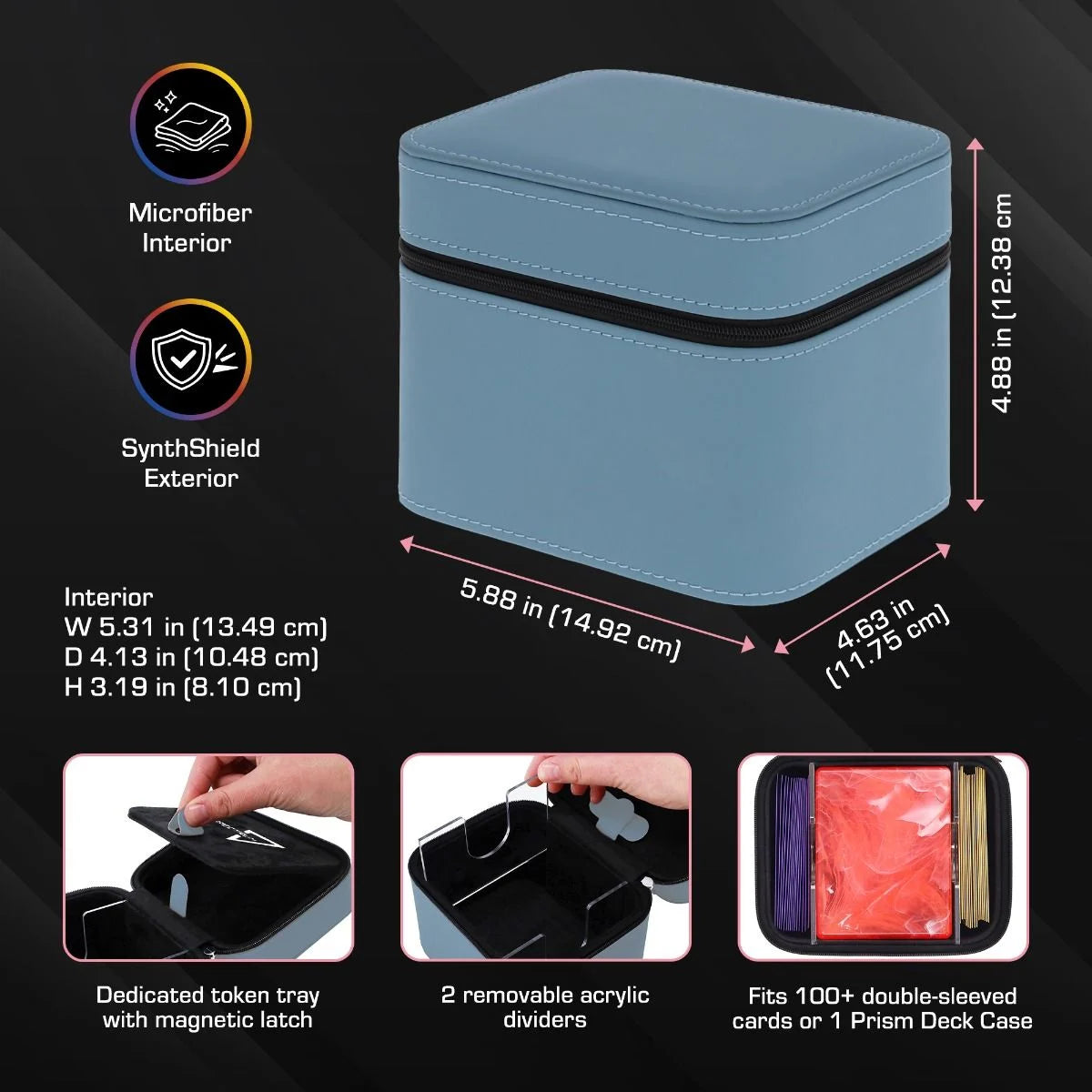 BCW - Prism Deck Case - Matrix - Gray Blue