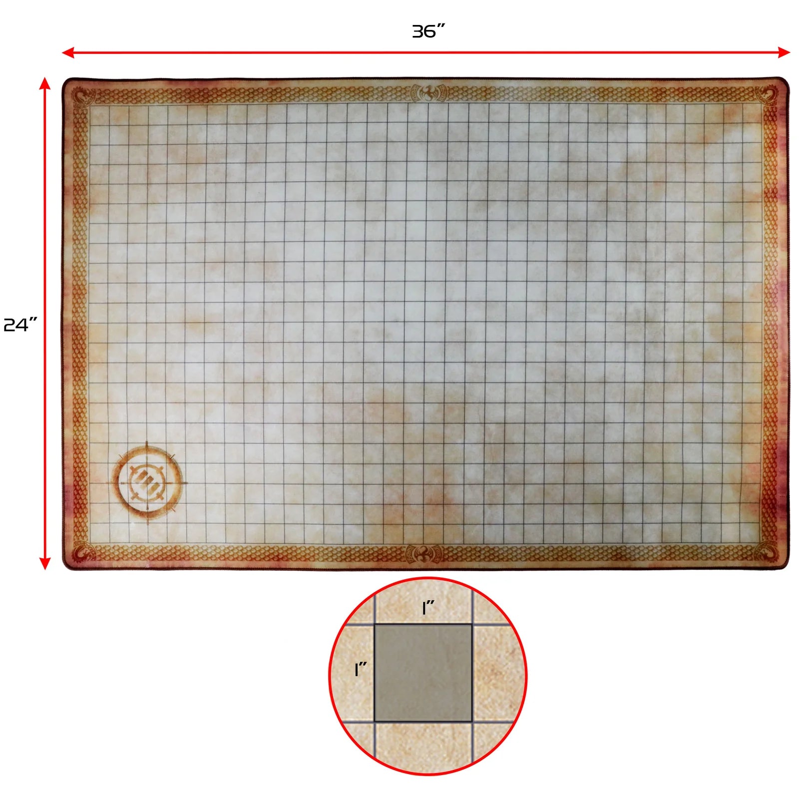 Enhance: Deluxe Rubber RPG Grid Mat Campaign Kit