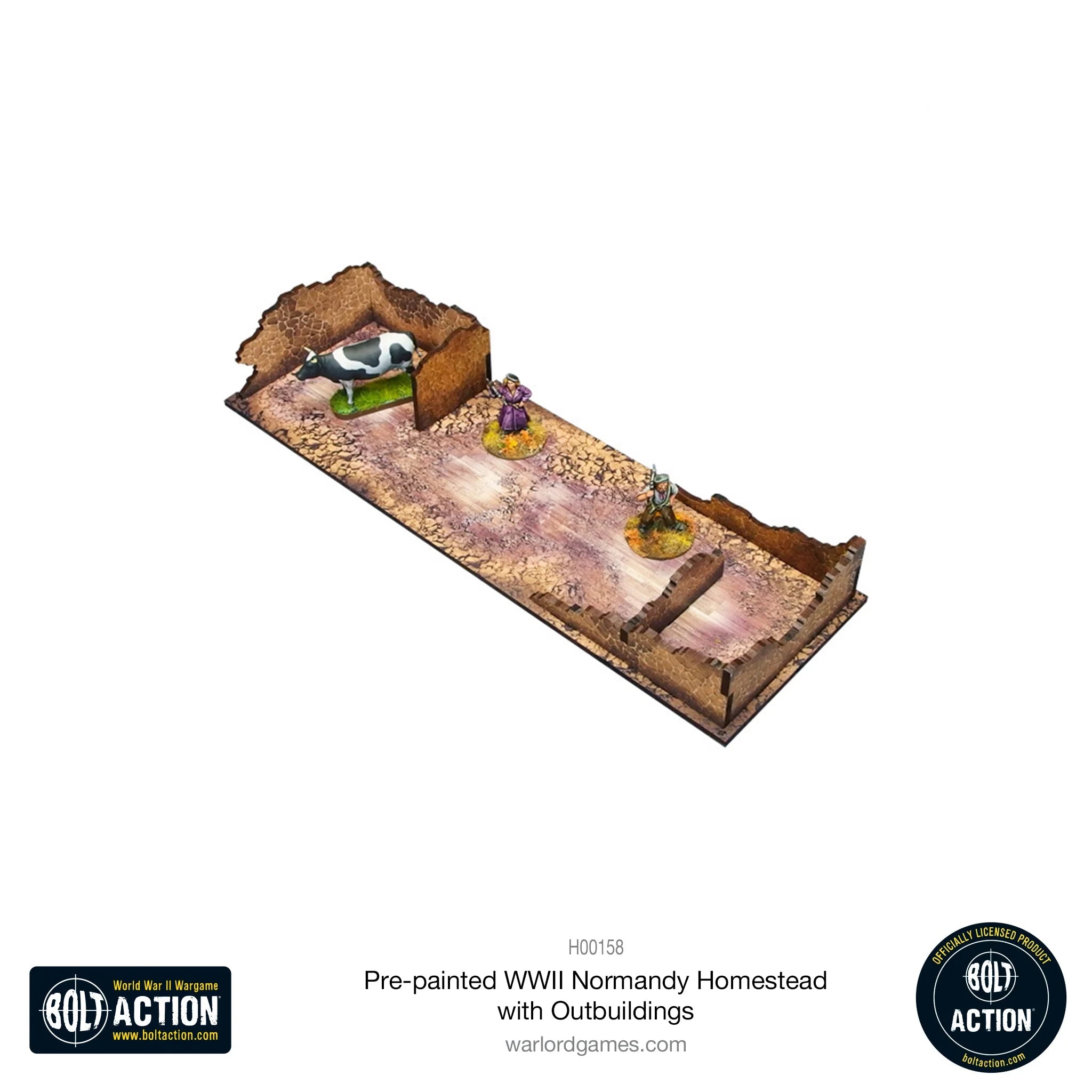 Bolt Action - Pre-painted WWII Normandy Homestead with Outbuildings