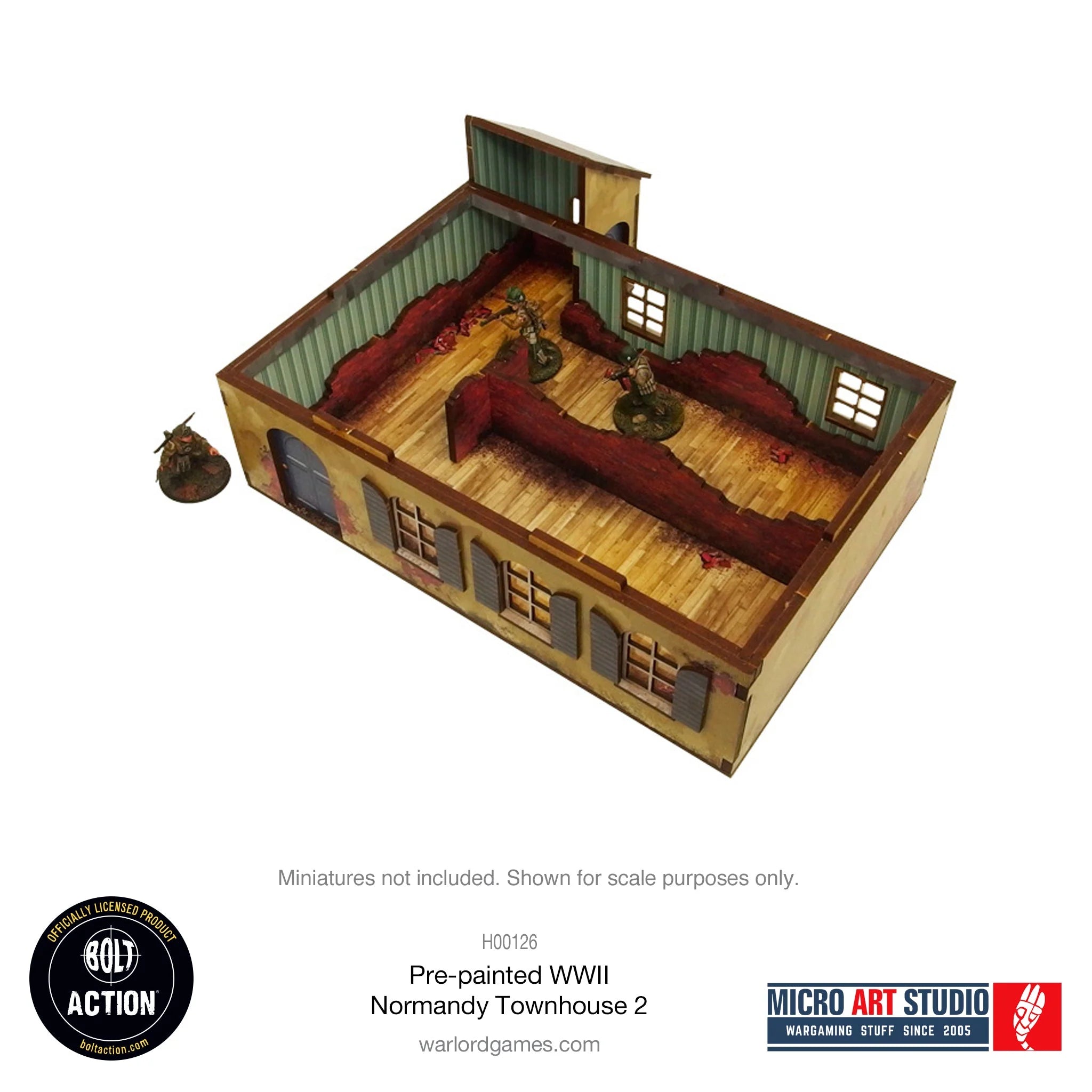 Bolt Action - Pre-painted WW2 Normandy Townhouse 2