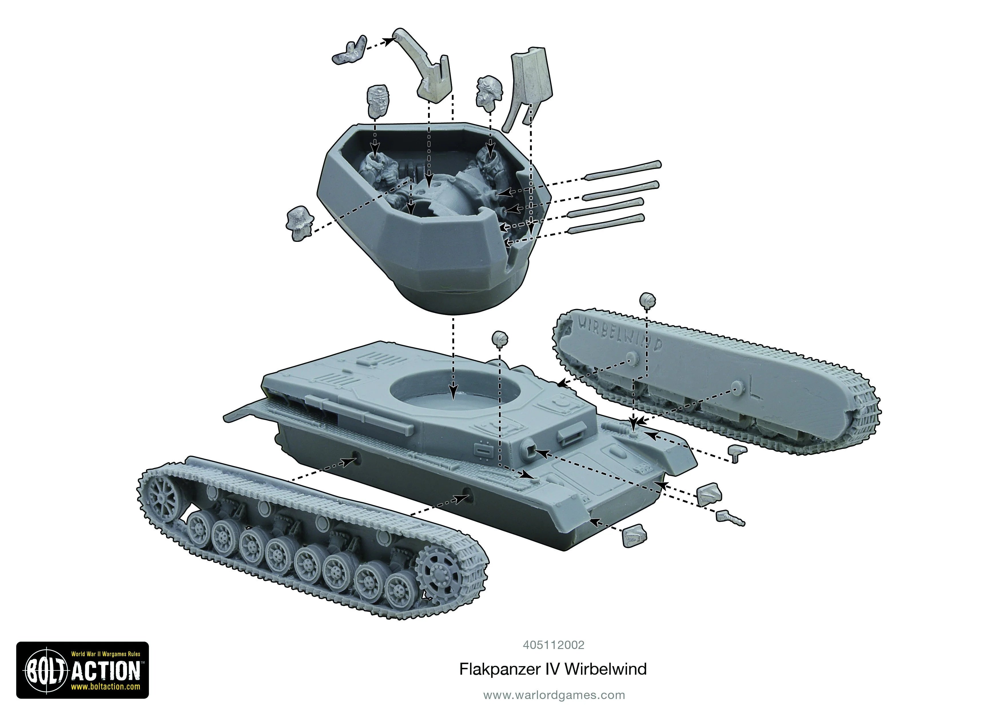 Bolt Action -Flakpanzer IV Wirbelwind (resin)