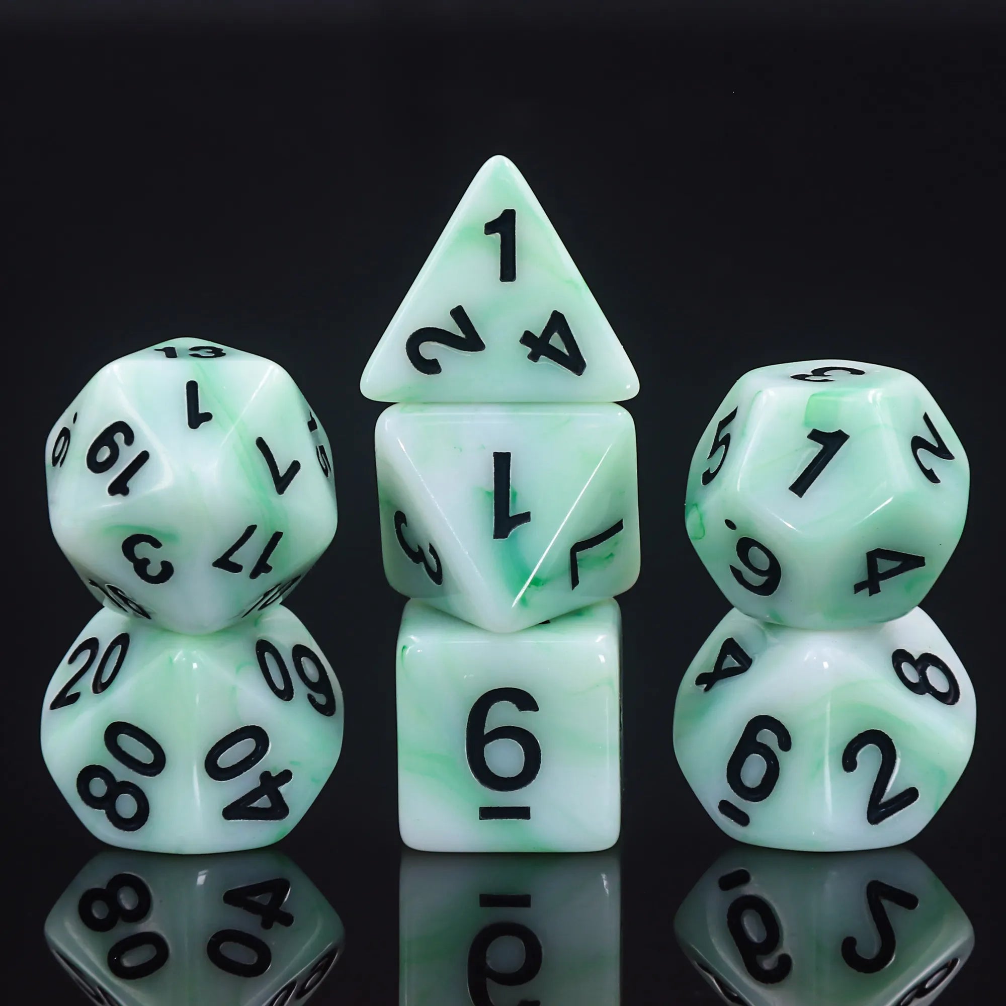 Turquoise Ribbon - 7ct Dice Set