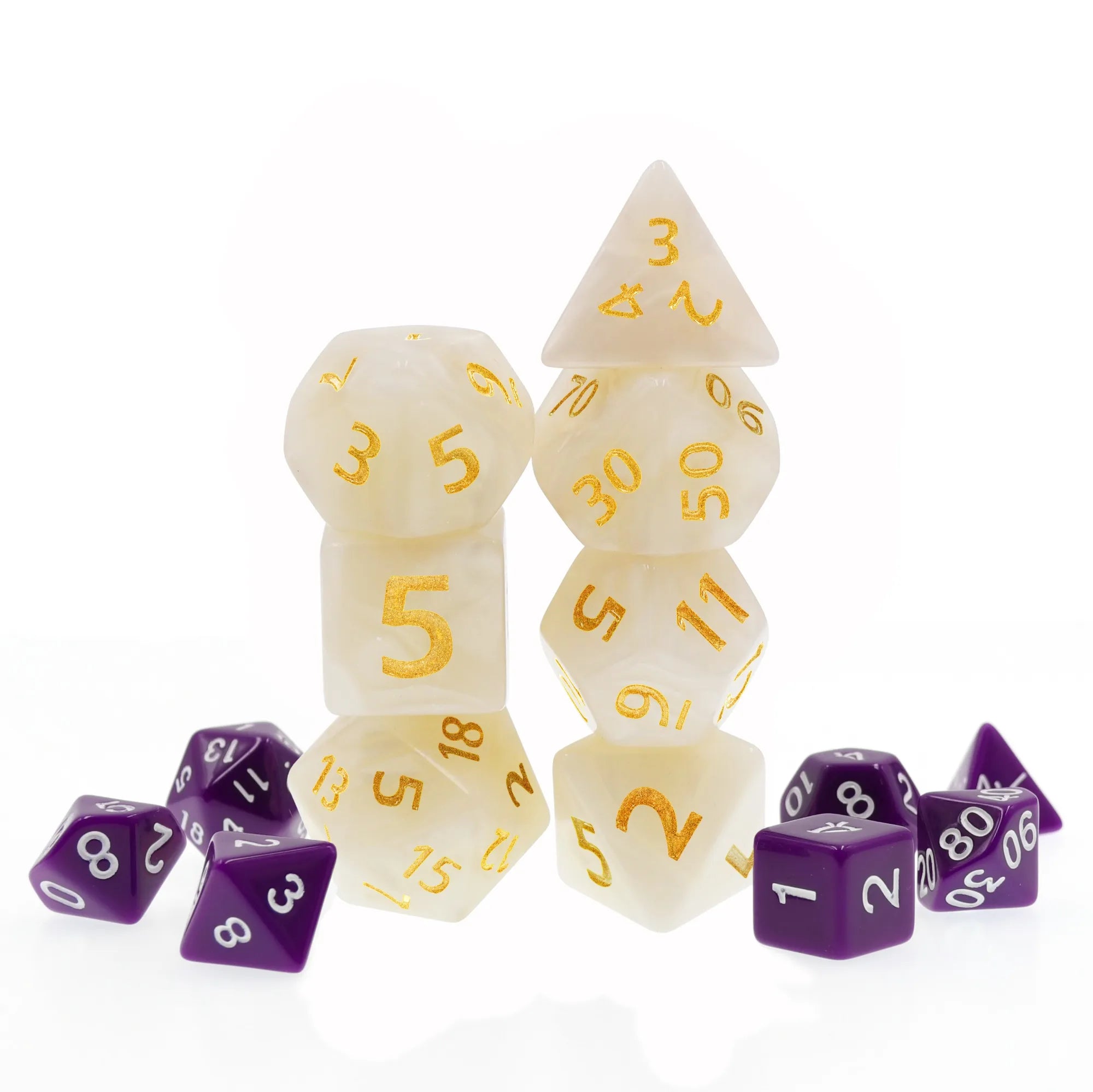 White Giant Pearl - Large 7ct Dice Set