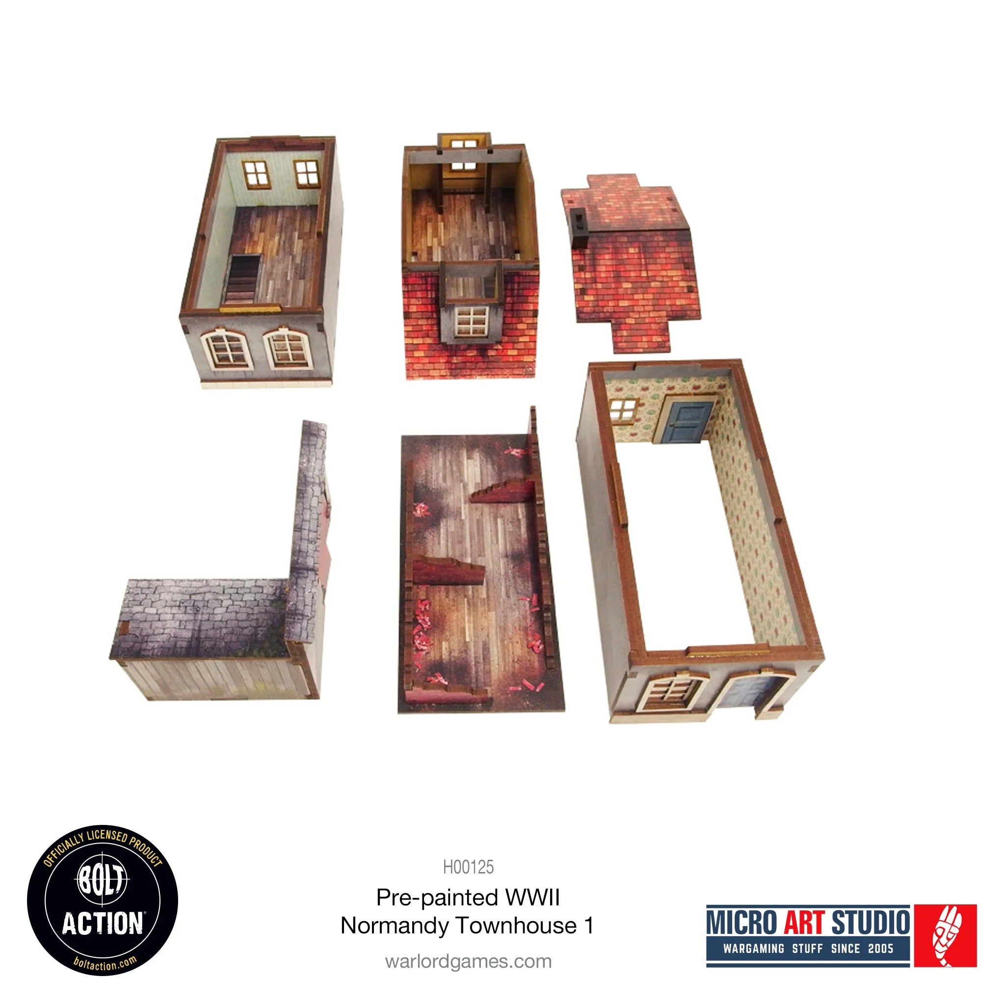 Bolt Action - Pre-painted WW2 Normandy Townhouse 1