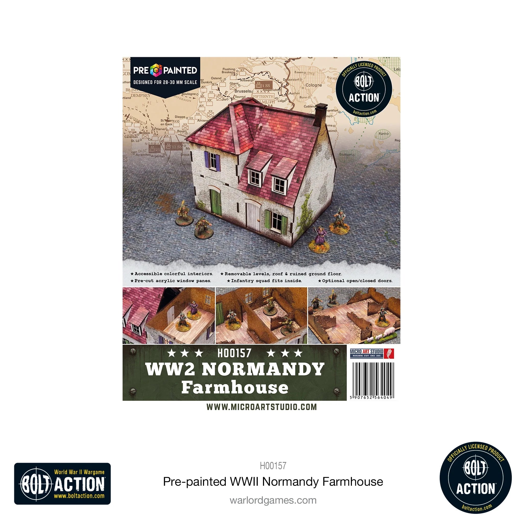 Bolt Action - Pre-painted WWII Normandy Farmhouse