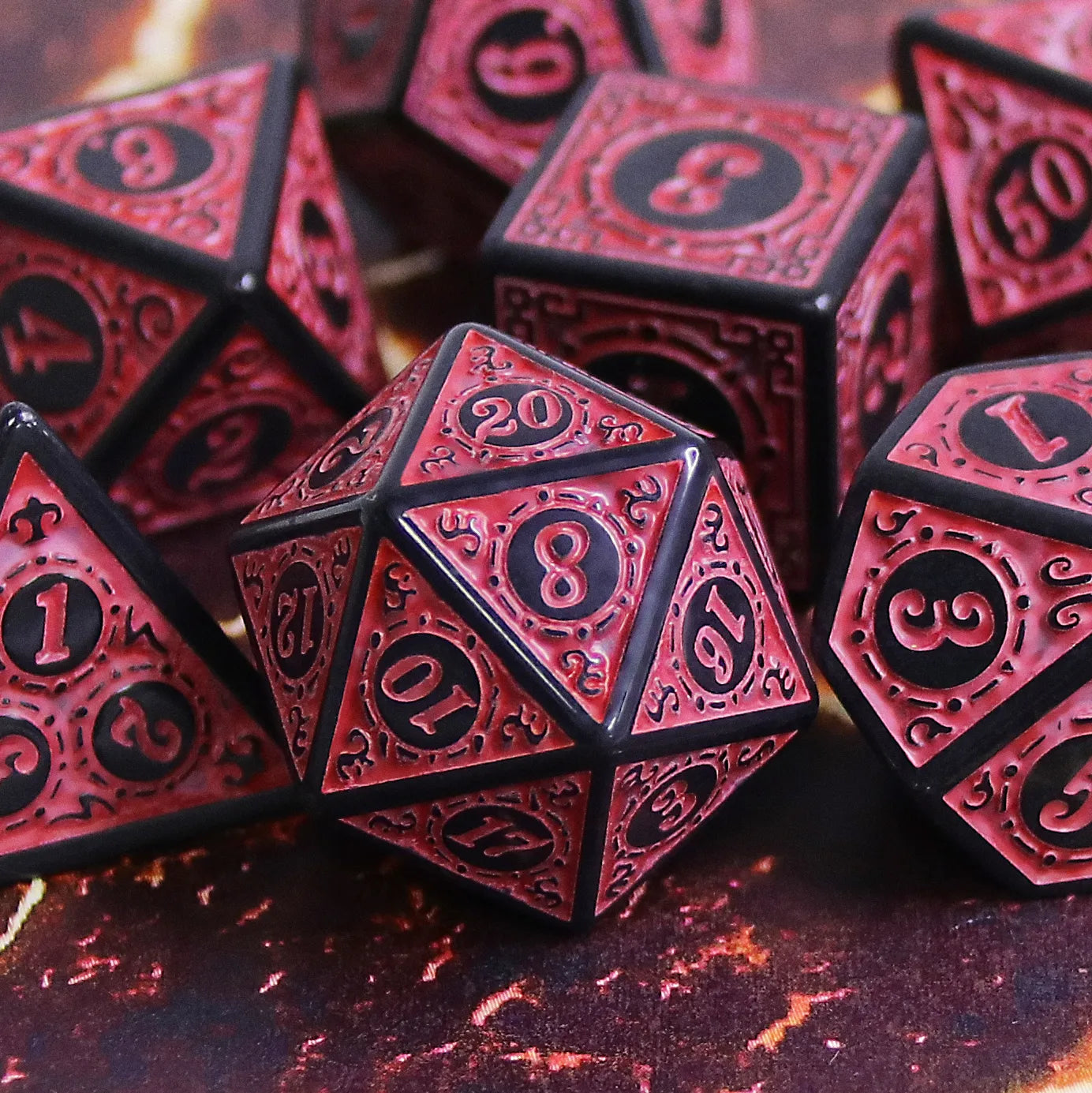 Magic Flame (Red) - 7ct Dice Set