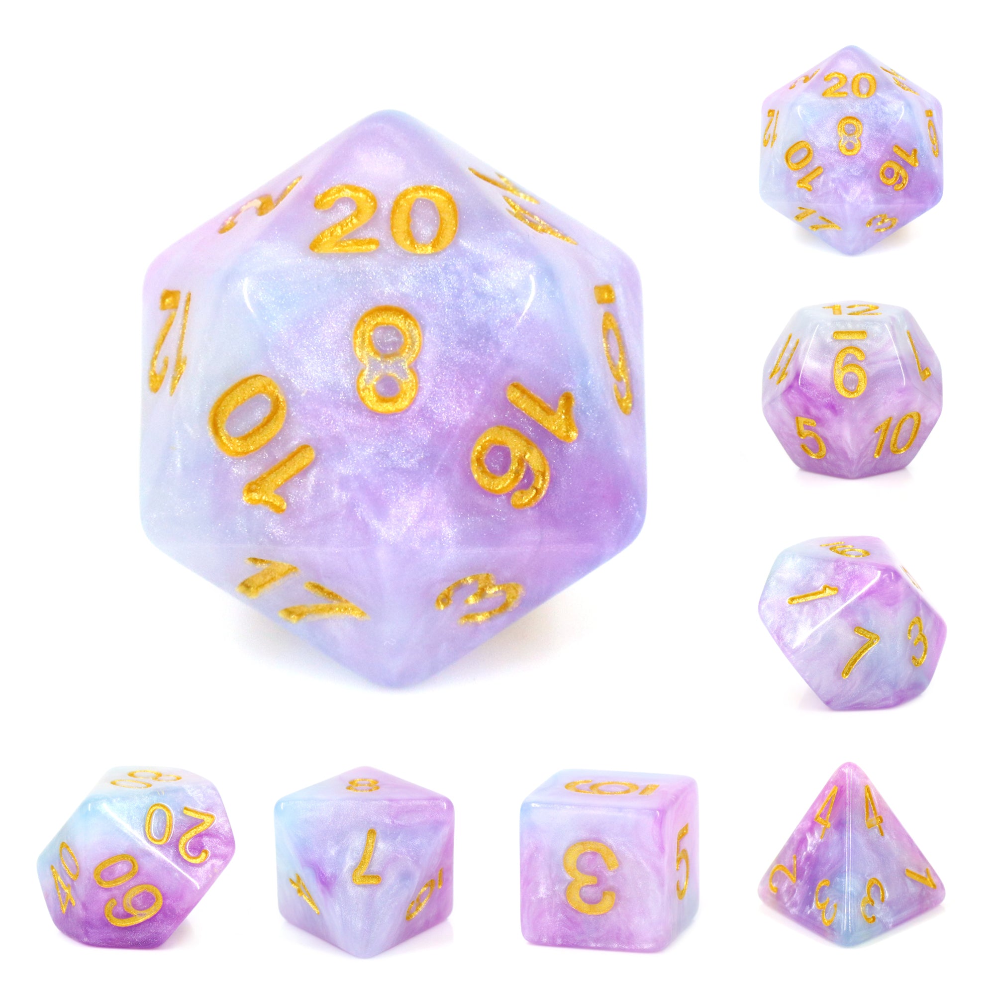 Deep Purple - 7ct Dice Set