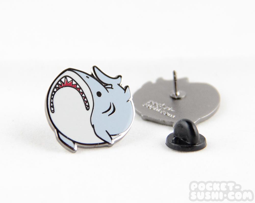 Pocket Sushi: Enamel Pin - Derpy Shark