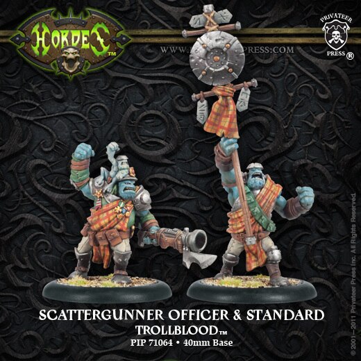 Hordes: Trollbloods - Scattergunner Officer & Standard