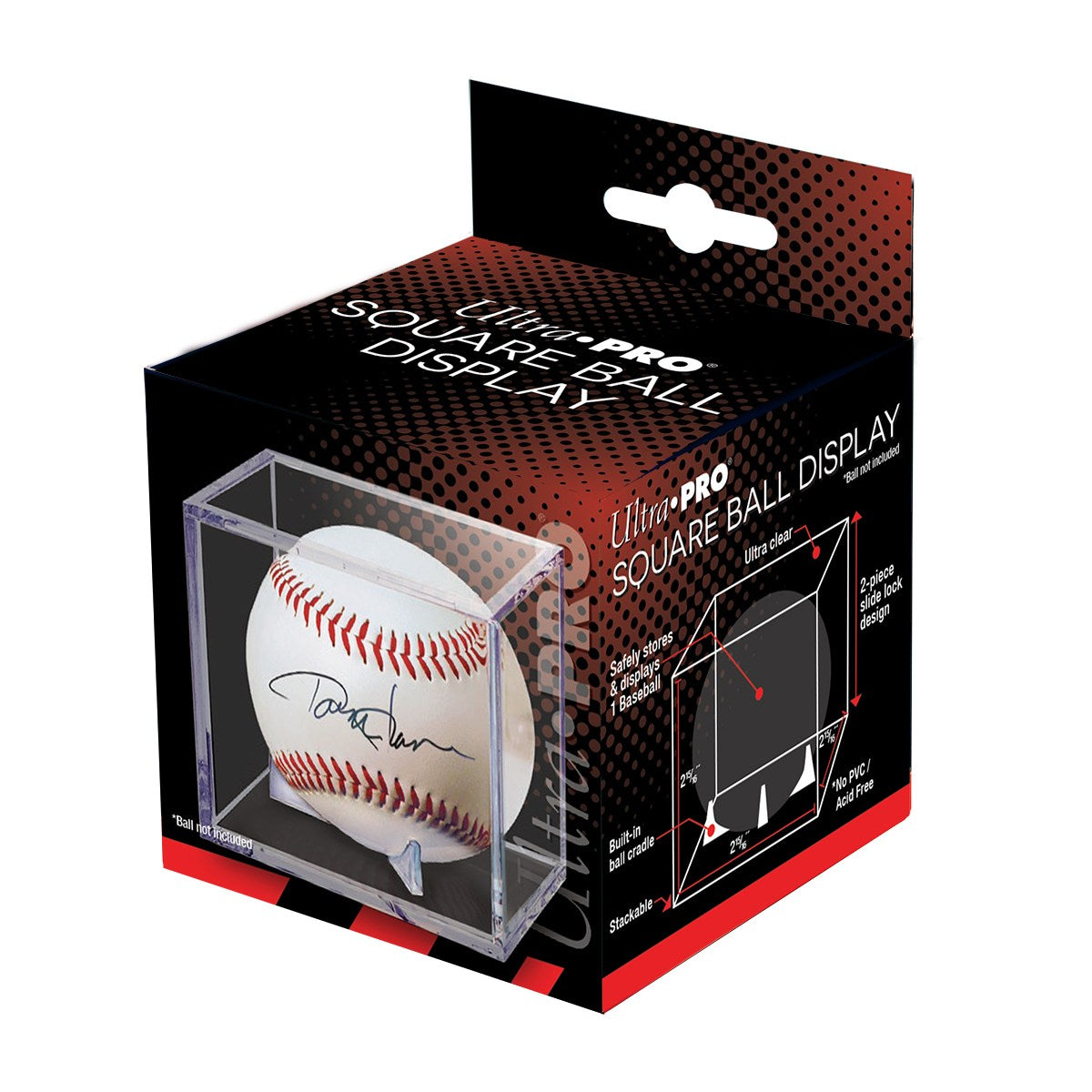Baseball Holder - Clear Square