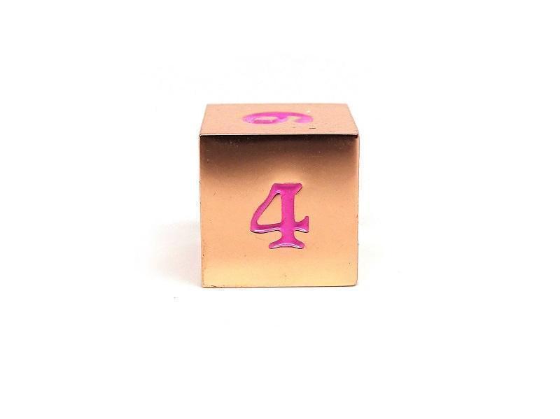 7 Piece Gold Metal Set-Pink Numbers with Case