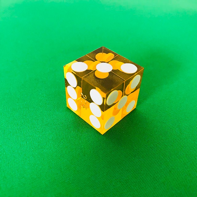 Seriallized Casino Dice 19mm (Yellow) (Set of 5)