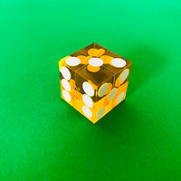 Seriallized Casino Dice 19mm (Yellow) (Set of 5)