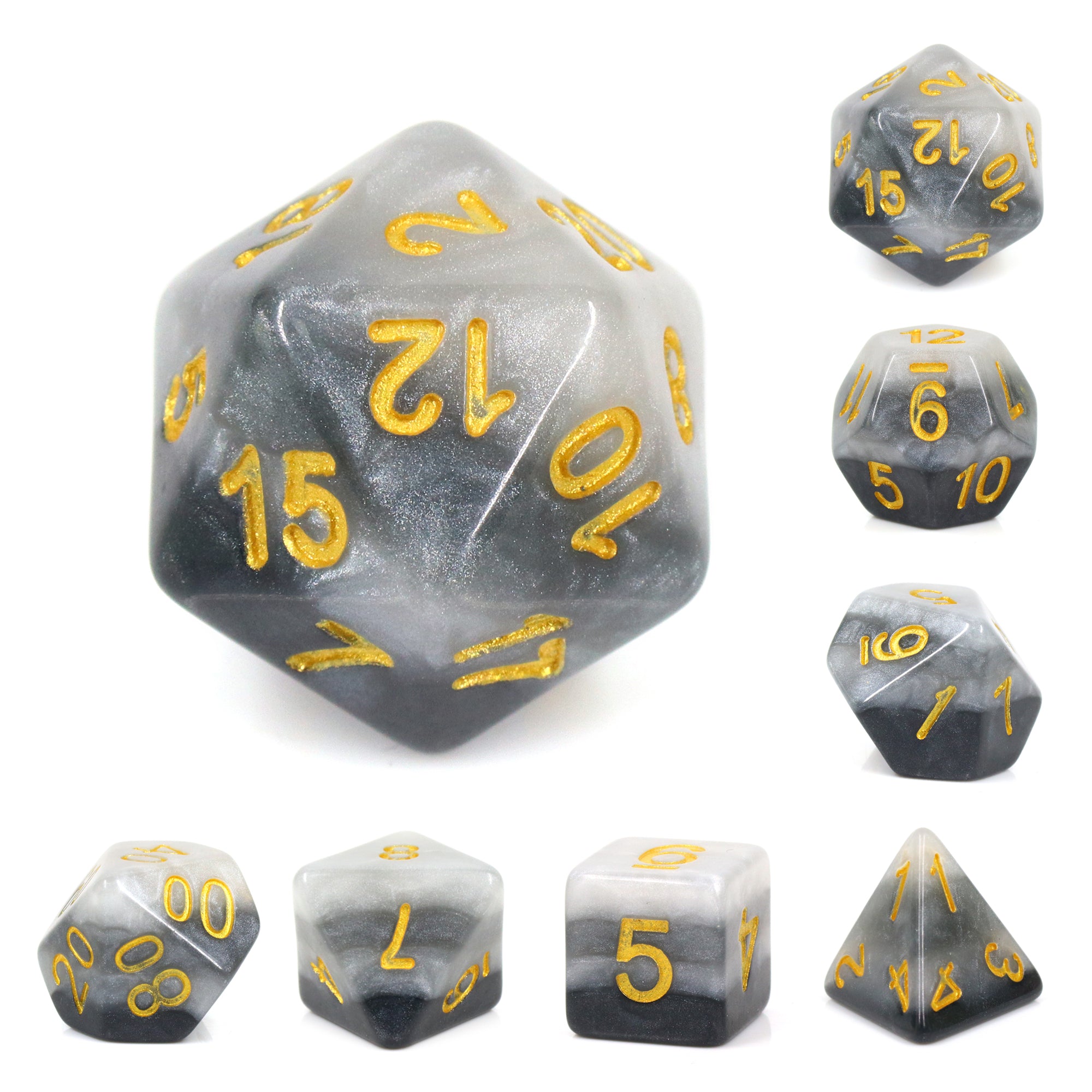 Grey Gradients - 7ct Dice Set