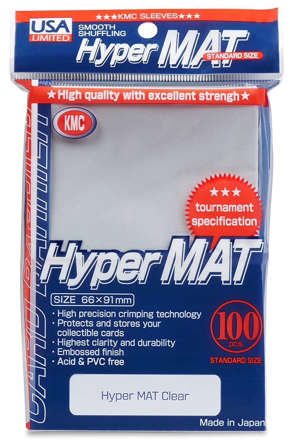 KMC Sleeves: Standard Size Hyper Matte Clear (100ct)